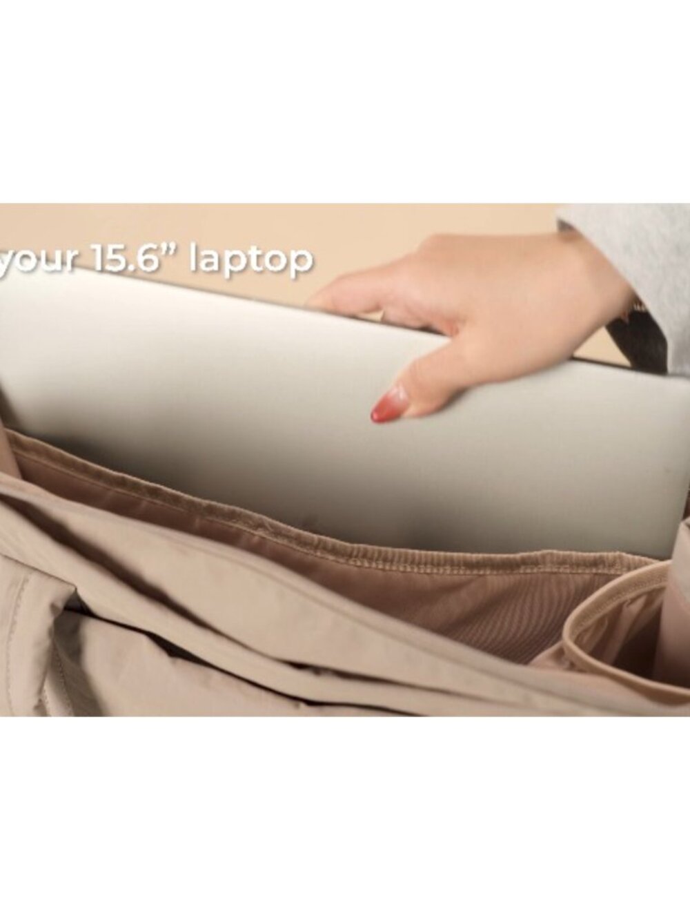 Puffer Tote Bag for Women 21L Large Quilted Work Teacher Bag with Zipper Laptop - Picture 6 of 6